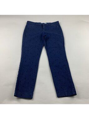 Old Navy Dark Denim Polka Dot Skinny Pixie Cropped Pant 8